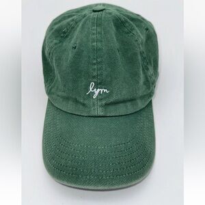 Love Your Melon Baseball denim Hat Cap women’s  Adjustable Green White USA EUC